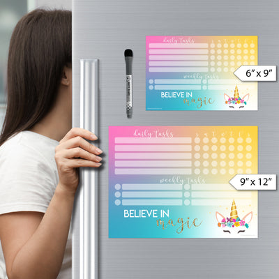 Unicorn Magic Daily & Weekly Task Tracker Sticker Doodle