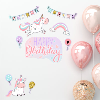 Unicorn Birthday Sticker Oodle | Reusable!