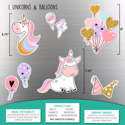 Unicorn Birthday Sticker Oodle | Reusable!