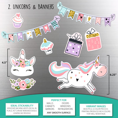 Unicorn Birthday Sticker Oodle | Reusable!