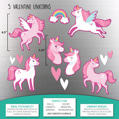 Valentine Unicorns Sticker Oodle