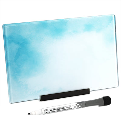 Blue Watercolor Glass Doodle Board