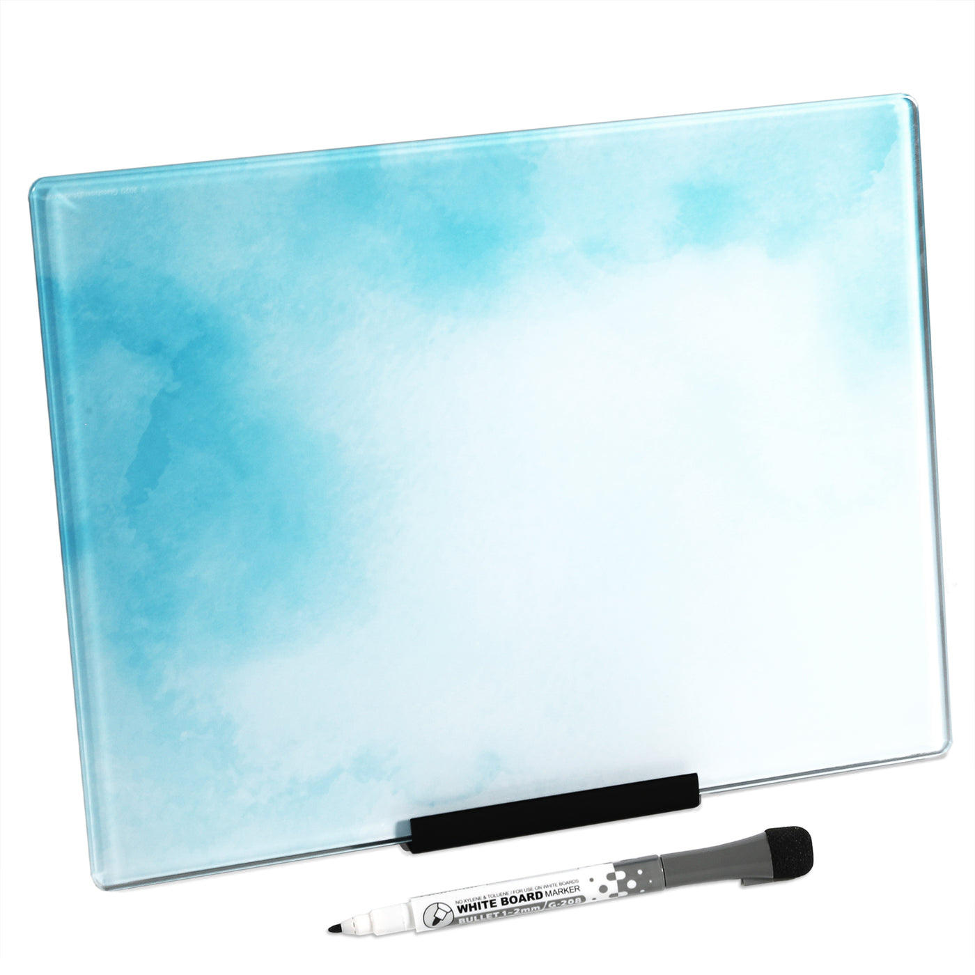 Blue Watercolor Glass Doodle Board
