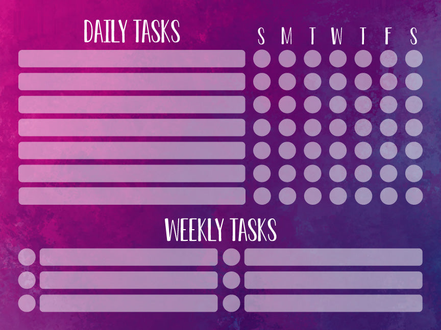Daily & Weekly Task Tracker Sticker Doodles