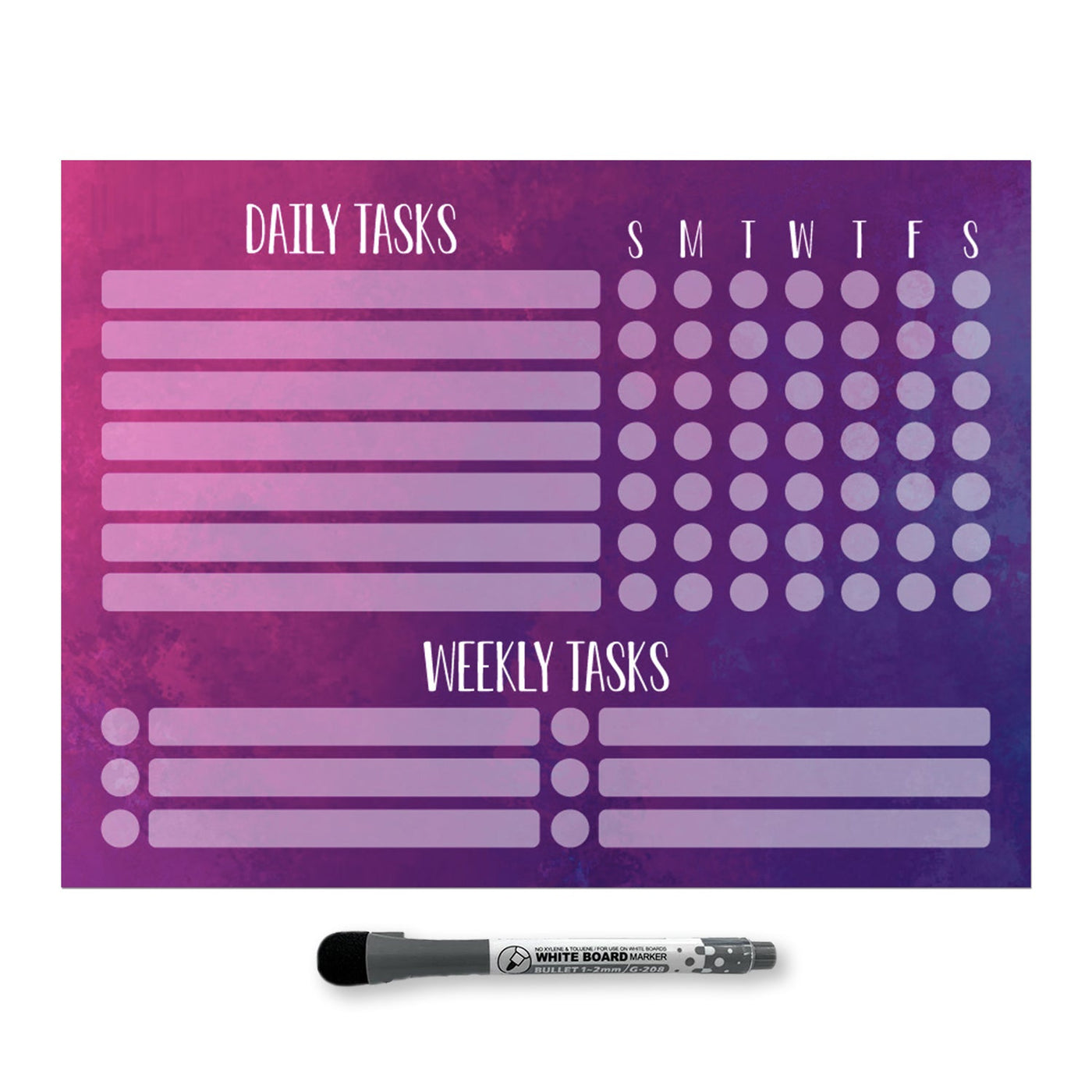 Daily & Weekly Task Tracker Sticker Doodles