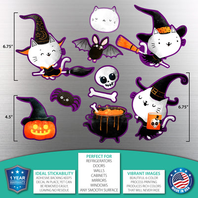 White Cat Witches Sticker Oodle