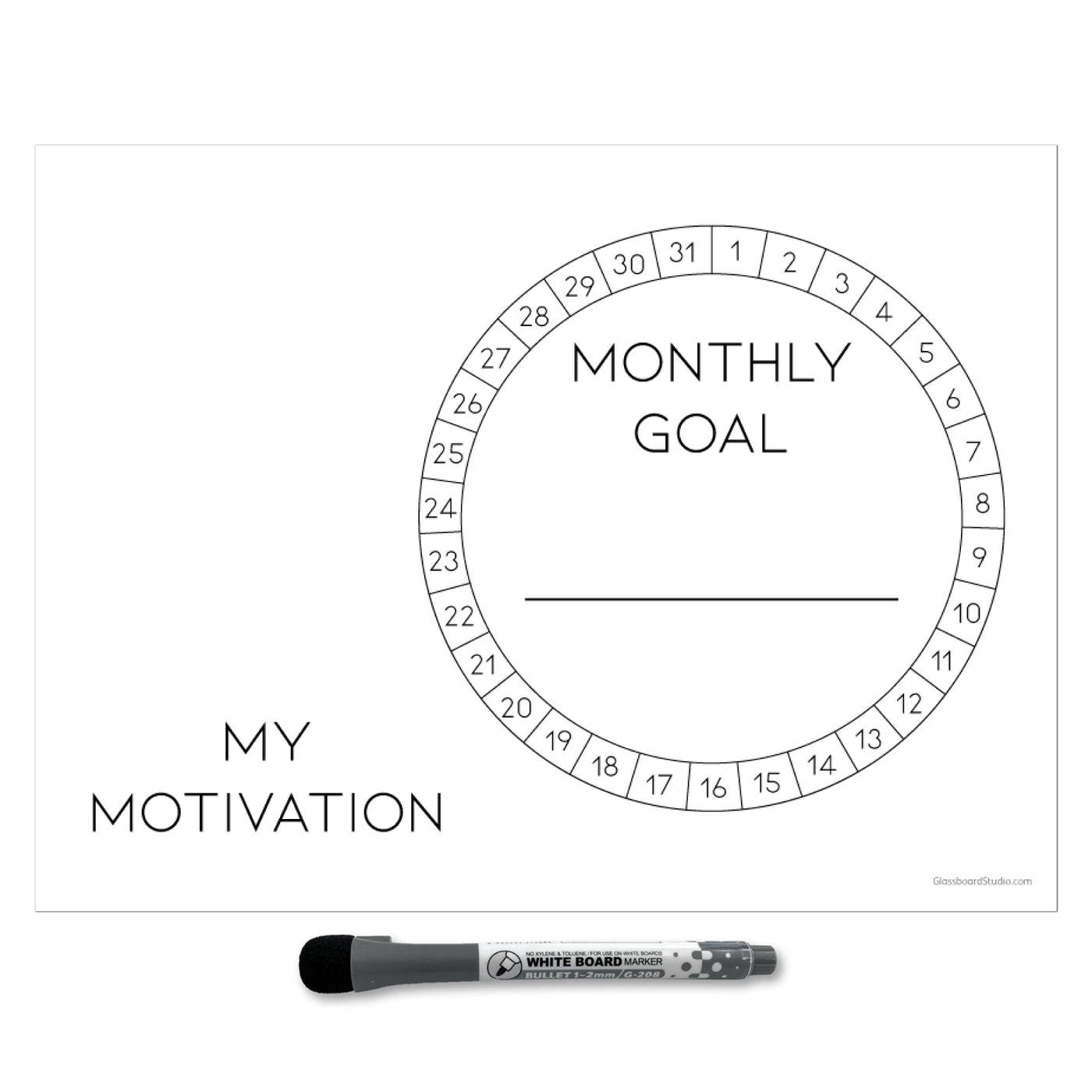 Monthly Goal Circle Sticker Doodles