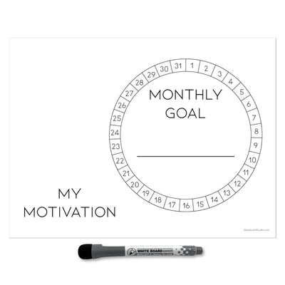 Monthly Goal Circle Sticker Doodles