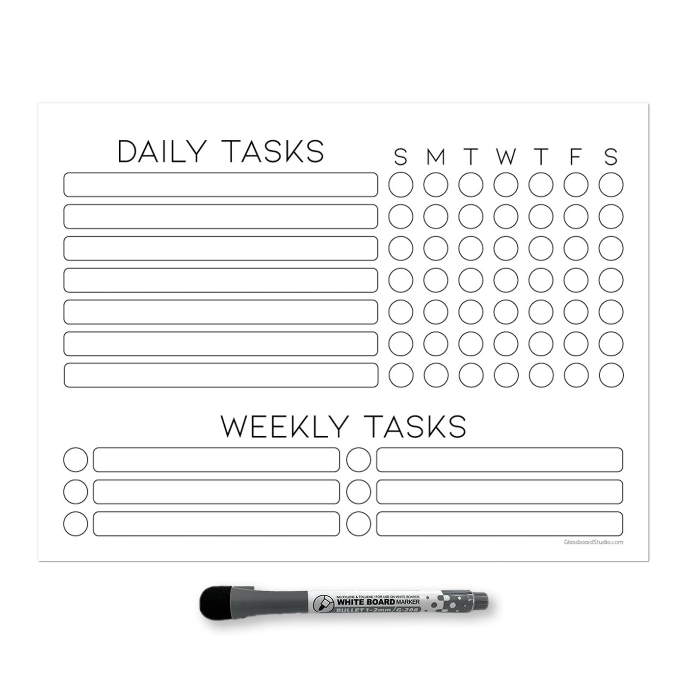 Daily & Weekly Task Tracker Sticker Doodles