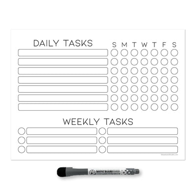 Daily & Weekly Task Tracker Sticker Doodles