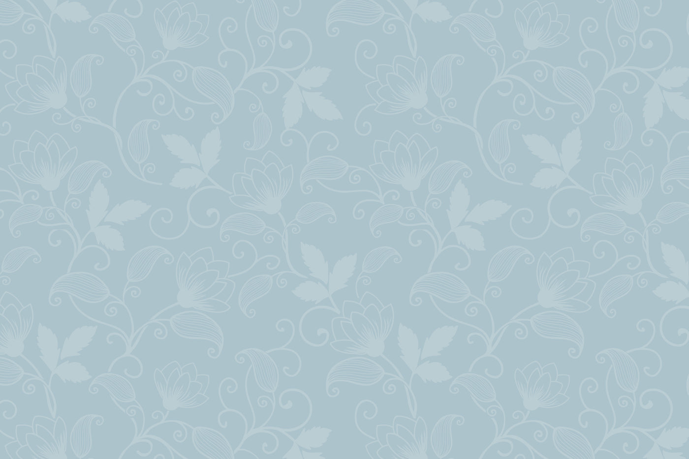 Dusty Blue Floral Glassboard