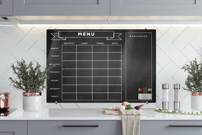 Faux Chalkboard Meal Planner Glassboard