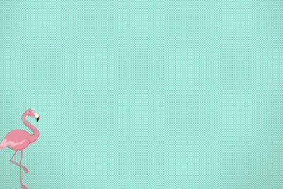 Flamingo on Teal Glassboard