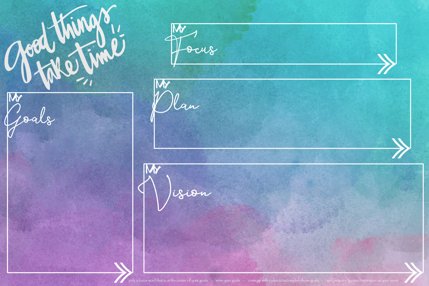 Watercolor Goal Glassboard