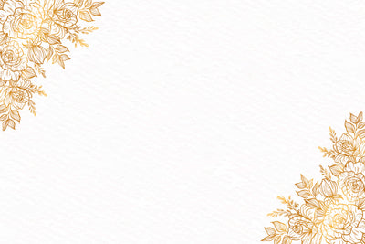 Gold Floral Glassboard