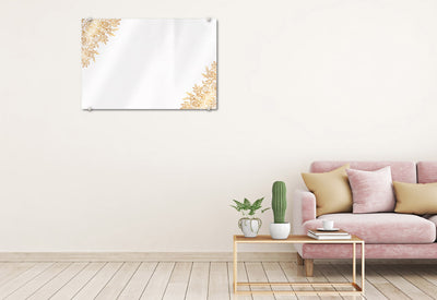 Gold Floral Glassboard