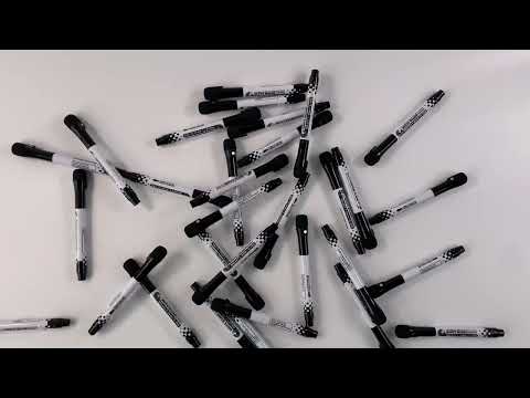 Fine Tip Black Dry-Erase Markers - Bulk Pack of 36