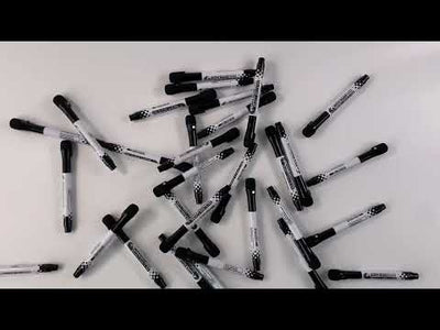 Fine Tip Black Dry-Erase Markers - Bulk Pack of 36