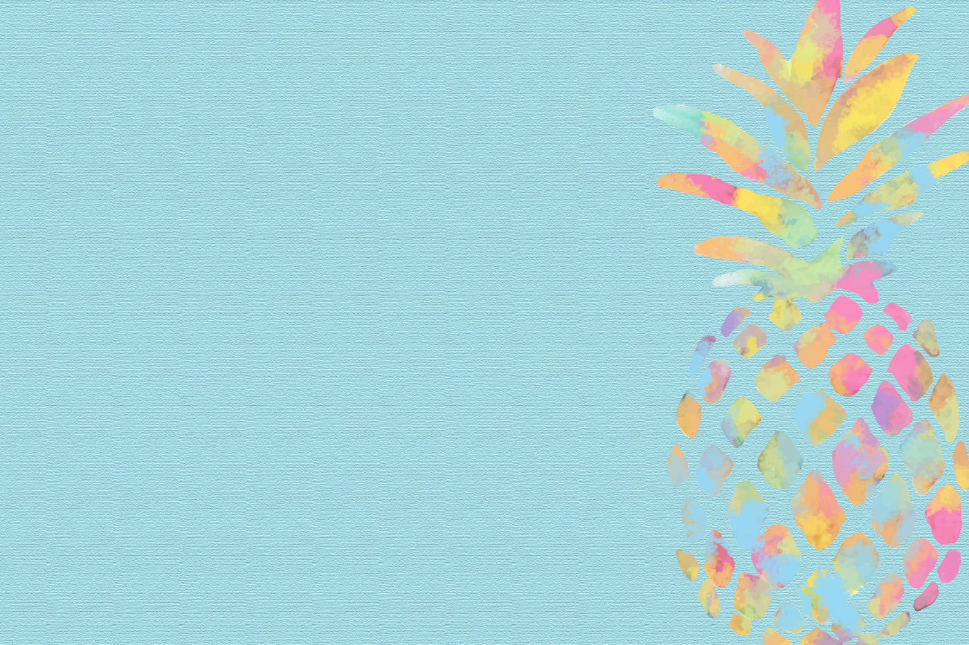 Watercolor Pineapple Glassboard