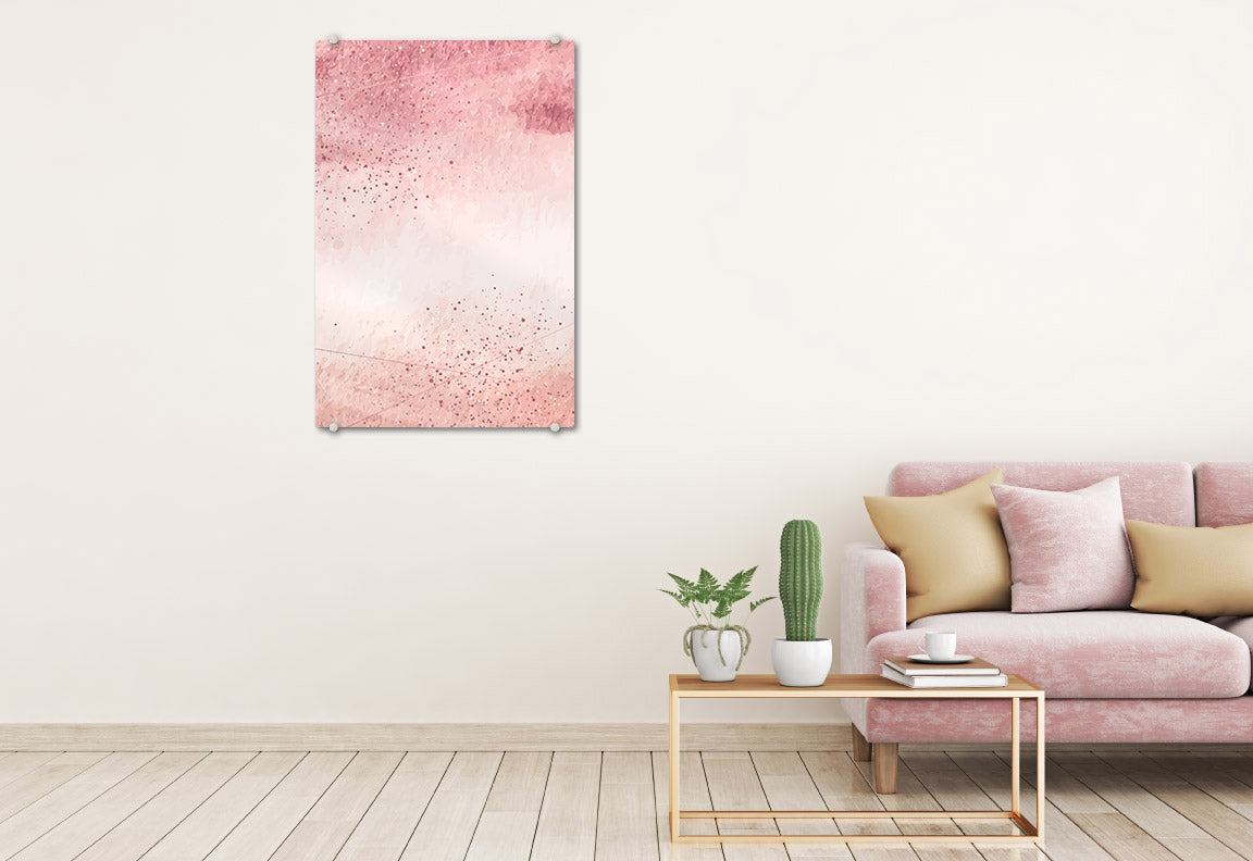 Pink Watercolor Speckled Glassboard