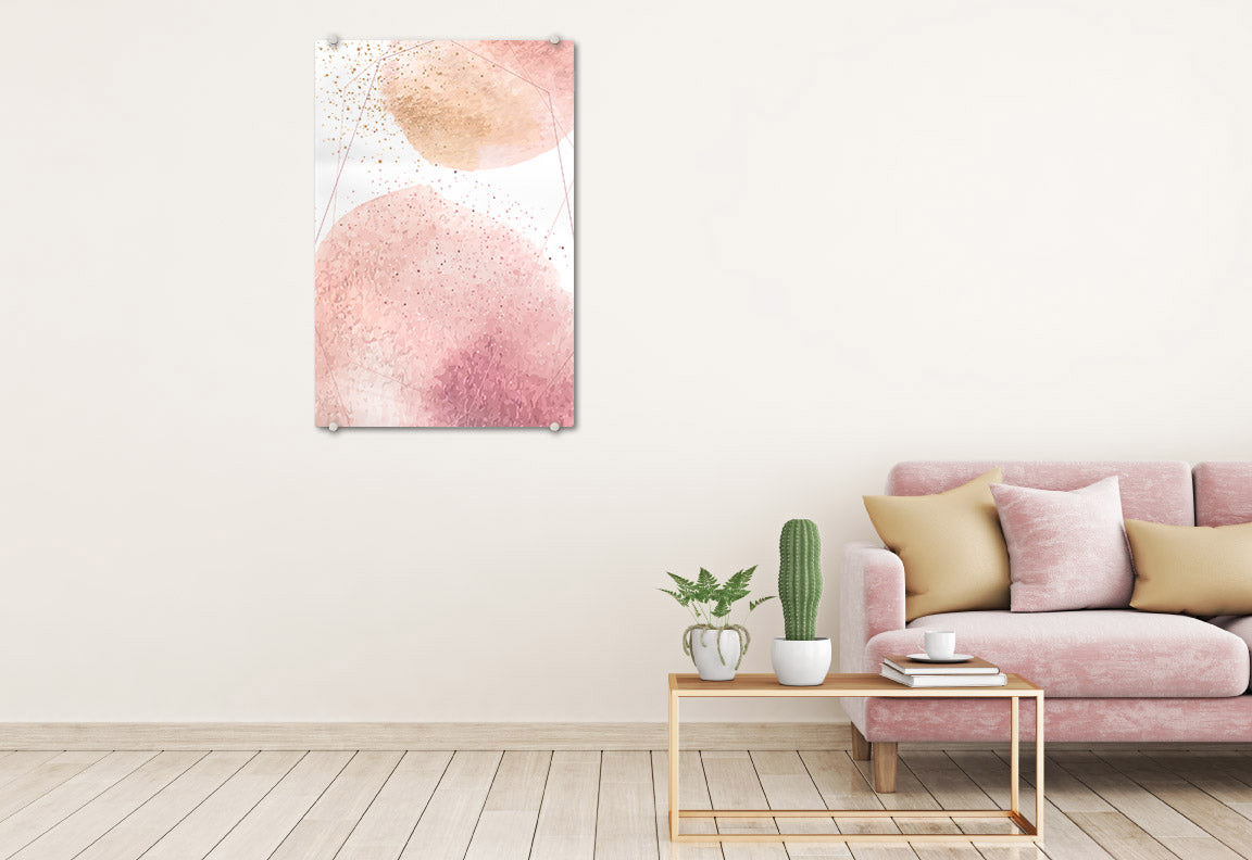 Pink Abstract Watercolor Glassboard