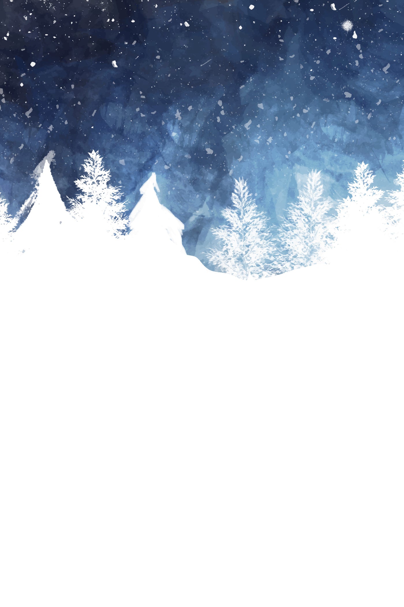 Watercolor Snowscape Glassboard