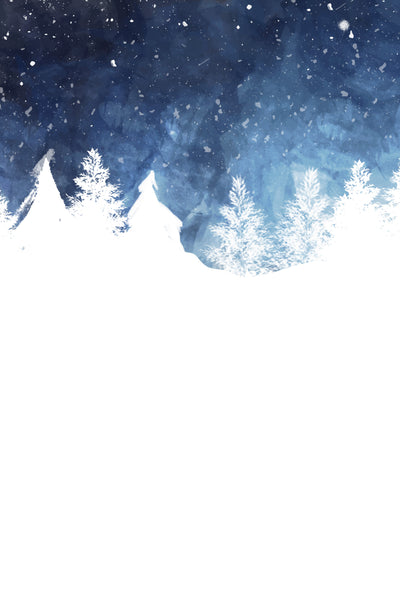 Watercolor Snowscape Glassboard
