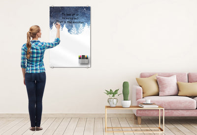 Watercolor Snowscape Glassboard