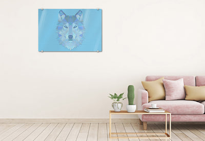 Geometric Wolf Glassboard